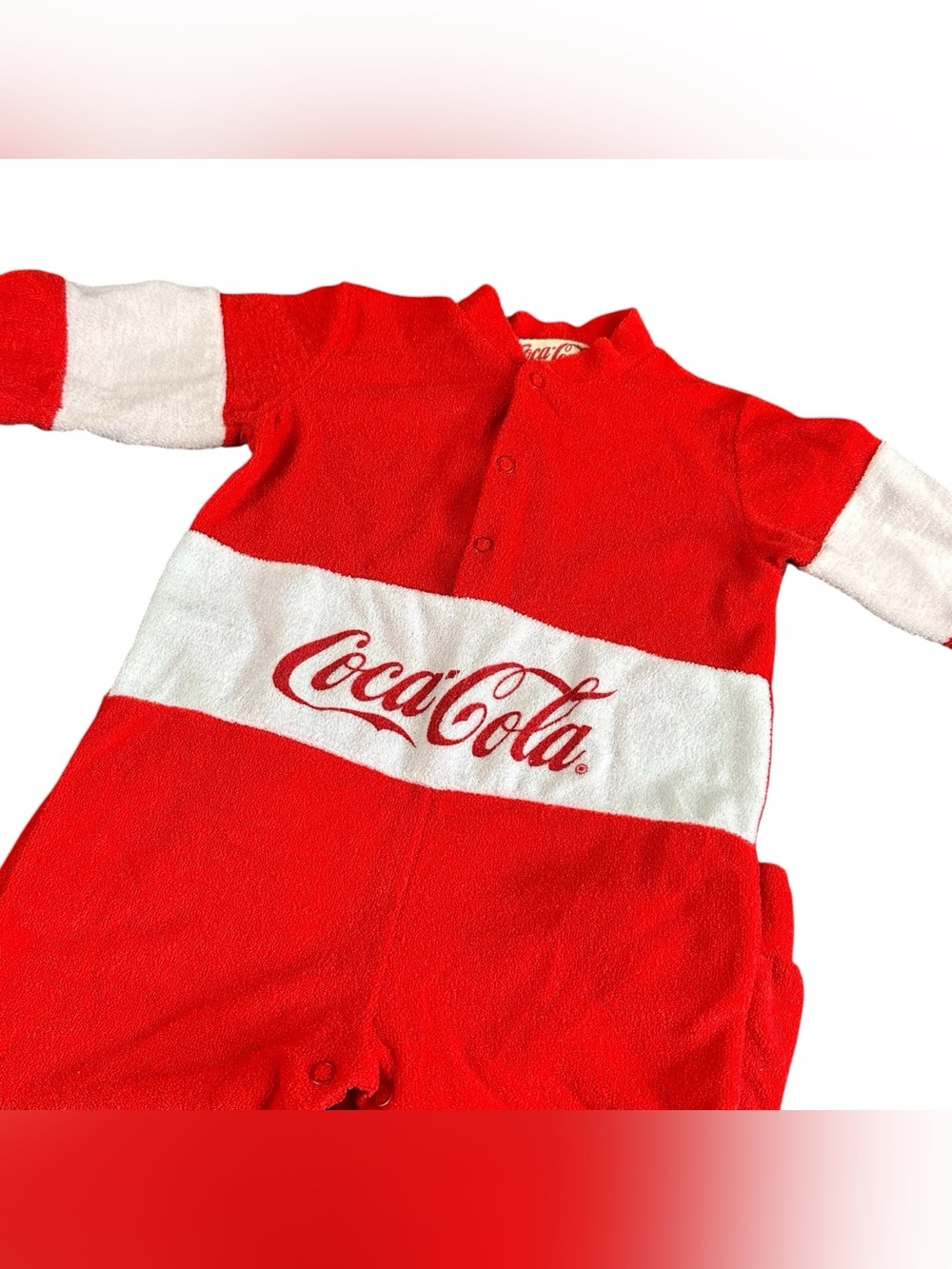 Vintage Coca-Cola Baby Terry Cloth Onesie 18 Months